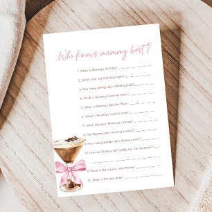 Jeux de Baby Shower Martini Rose Qui Sait