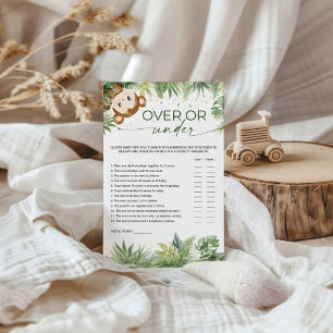 Jeux de Baby Shower "Plus ou Moins" sur les Animau