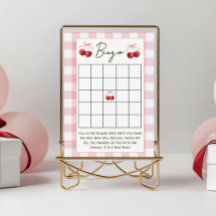 Jeux de baby shower recto-verso Cherry Sweet
