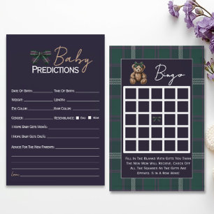 Jeux de baby shower recto-verso Fancy Girl Bear