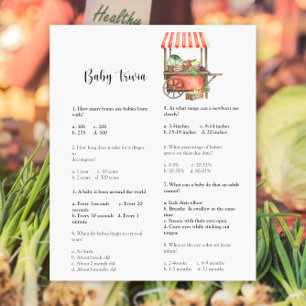 Jeux de baby shower sur les légumes - Quiz Bébé