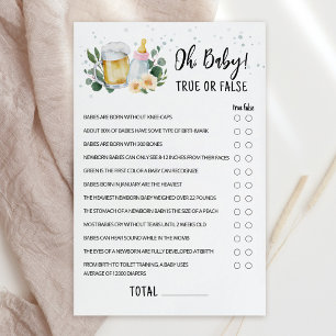 Jeux de bébé Greenery Baby Is Brewing True Or Fals
