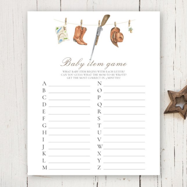 Jeux de bébé pour la baby shower de chasseur (Créateur téléchargé)