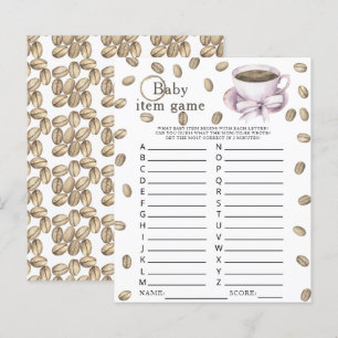Jeux de bébé pour la douche de bébé autour du café