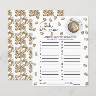 Jeux de bébé pour la douche de bébé autour du café