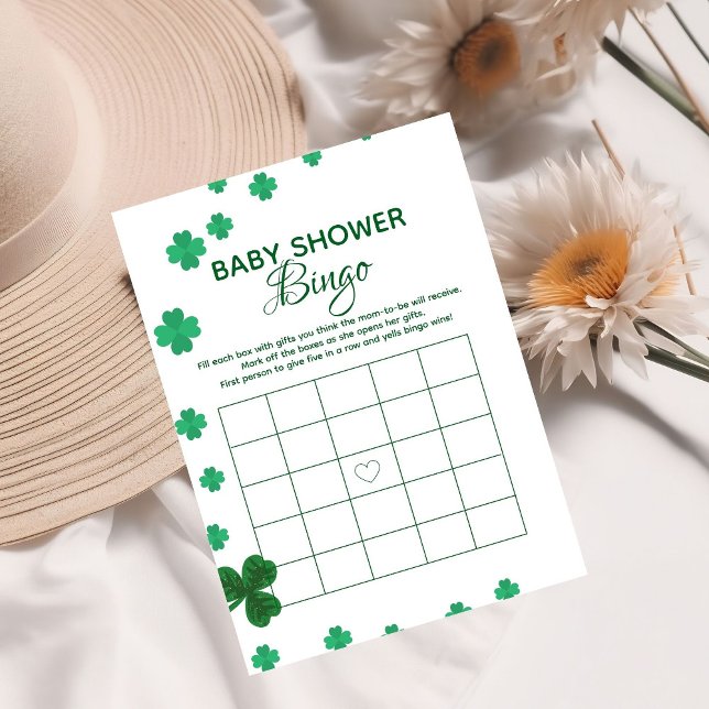 Jeux de bingo Baby shower St patrick  pour la fête (Créateur téléchargé)