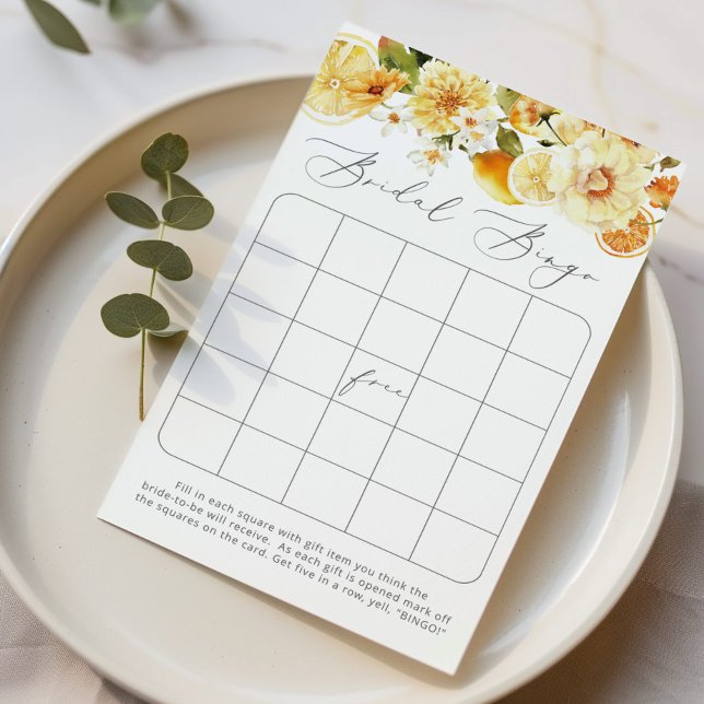 Jeux de bingo de douche nuptiale de citrons d'aqua (Créateur téléchargé)