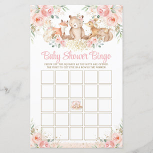 Jeux de bingo pour baby shower avec des animaux de