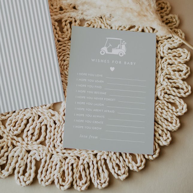 Jeux de cartes de vœux pour bébé Golf (Zazzle Golf Wishes for Baby Card Game)