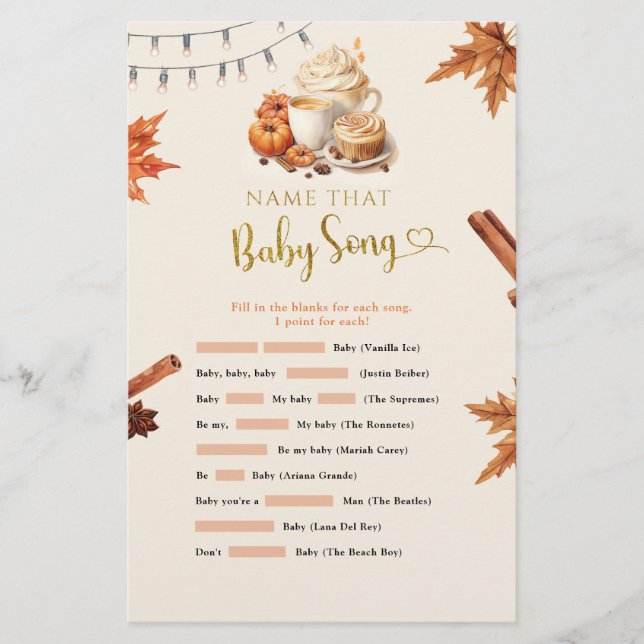 Jeux de chanson pour bébé citrouille d'automne (Devant)