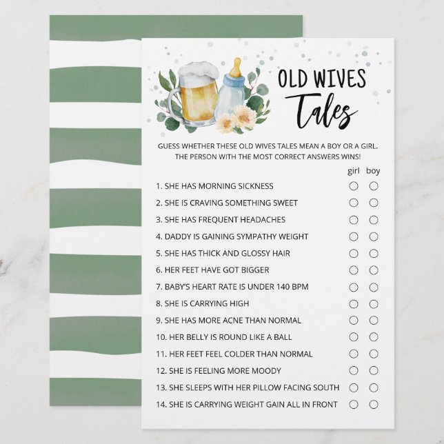 Jeux de Contes de Femmes Vieux Bébé Greenery Est e (Devant / Derrière)