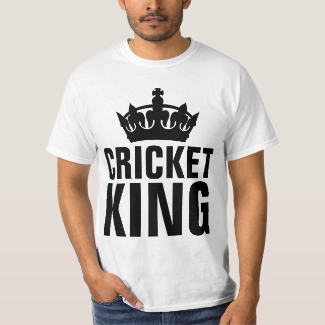 JEUX DE CRICKET, T-shirts CRICKET KING (Devant)