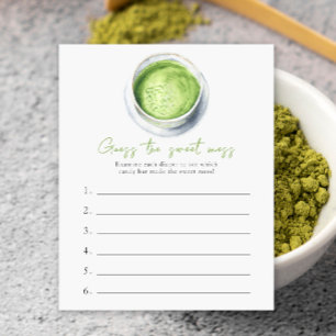 Jeux de devinette de bébé shower Matcha Quel est l