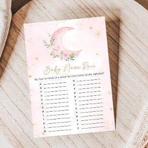 Jeux de devinette de nom de bébé Shower Rose Lune
