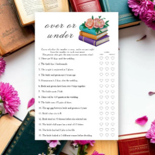 Jeux de douche de mariée Plus ou moins de livres