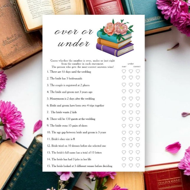 Jeux de douche de mariée Plus ou moins de livres (Créateur téléchargé)