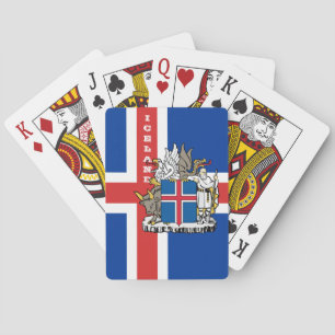 Jeux de drapeau islandais, cartes à jouer Islande