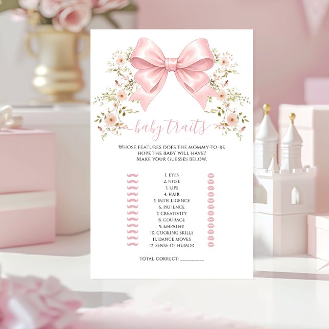 Jeux de fête de bébé à ruban coquette rose (Créateur téléchargé)