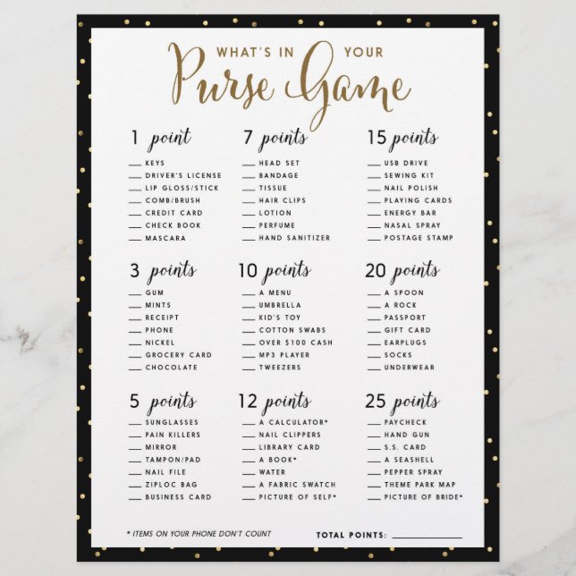 Jeux de Fête des mariées | What's In your Purse Ga (Devant)