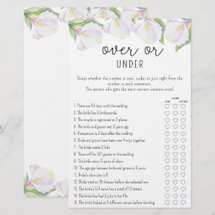 Jeux de fleurs de Calla - Plus ou Moins Baby Showe