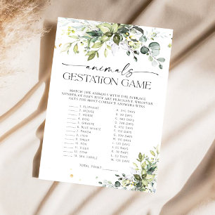 Jeux de gestation d'animaux pour Baby Shower sur l