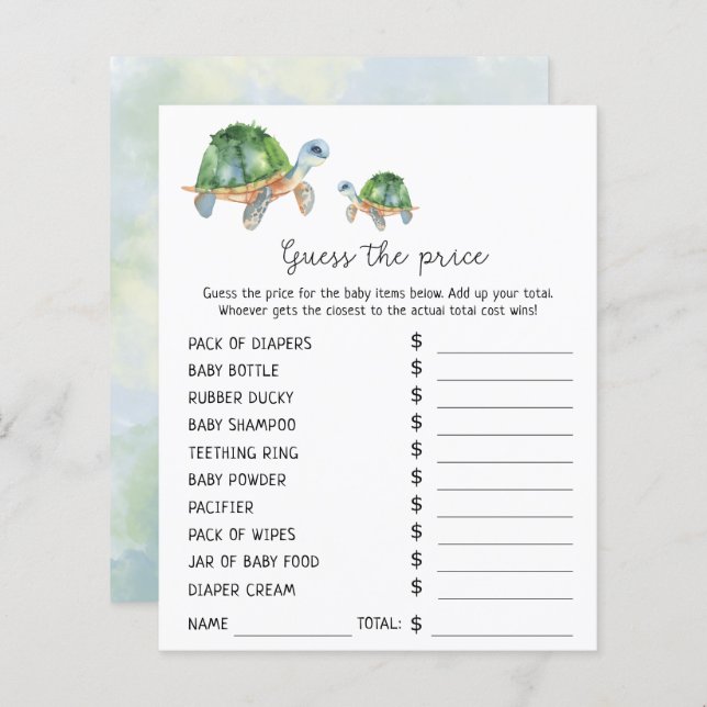 Jeux de la fête nautique | Jeu devis de prix (Devant / Derrière)