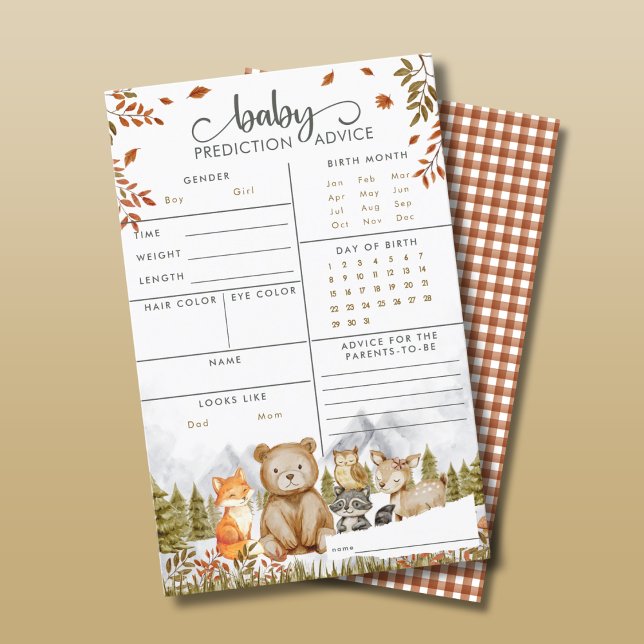 Jeux de la partie de prédiction du Baby shower du  (Créateur téléchargé)