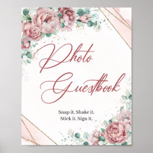 Jeux de livre d'or photo avec fleurs rose saumon e