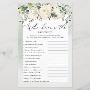 Jeux de mariage Bohème pour savoir qui connaît le