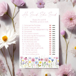 Jeux de mariage Fleurs sauvages Il a dit Elle a di