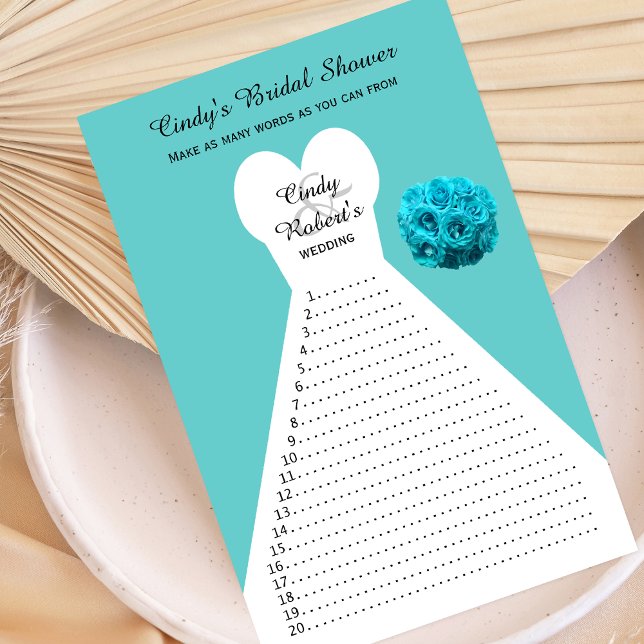 Jeux de mots amusants Aqua Fête des mariées (Créateur téléchargé)