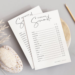Jeux de mots minimaliste de Fête des mariées moder