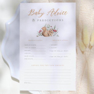 Jeux de prédictions et conseils pour bébé Animaux