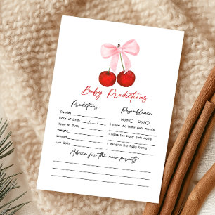 Jeux de prédictions pour Baby Shower Cerise sur le