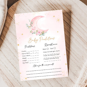 Jeux de prédictions pour Baby Shower Pink Moon et 