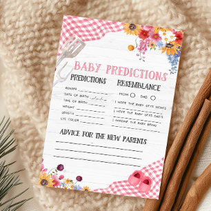 Jeux de prédictions pour bébé à la Baby Shower Pin