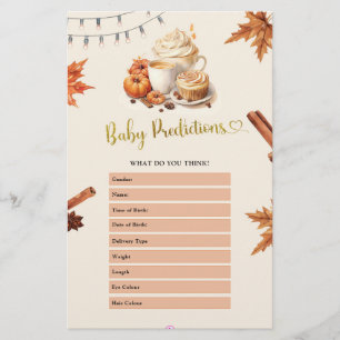 Jeux de prédictions pour bébé à la douche de bébé