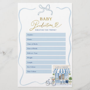 Jeux de prédictions pour bébé Coquette Café Parisi