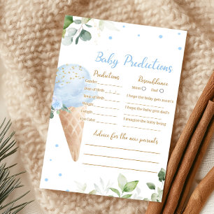 Jeux de prédictions pour bébé Shower de glace bleu