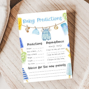 Jeux de prédictions pour bébé Shower Garçon Popsic