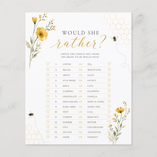 Jeux de Salle de Mariage « Meant to Bee Would She  (Devant)
