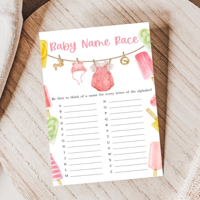Jeux de société pour la fête de bébé Fille Popsicl (Ready to Pop Popsicle Baby Shower Game)