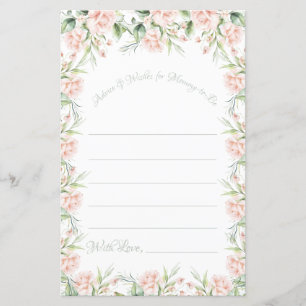 Jeux de voeux de baby shower Fleur de Sauge Rose