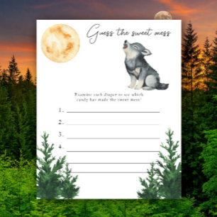 Jeux devinez le doux désordre Baby shower Loup