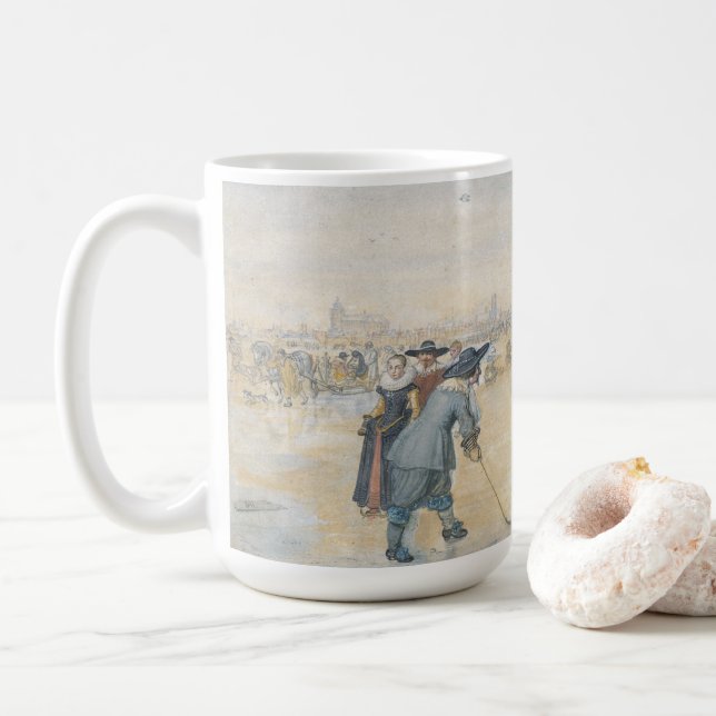 JEUX D'HIVER (1626) Mug Vintage Art Christmas (Avec donut)