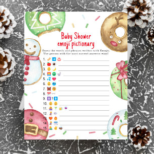 Jeux d'images de cookies de Noël - Émoji bébé