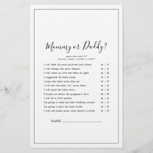 Jeux minimaliste pour maman ou papa