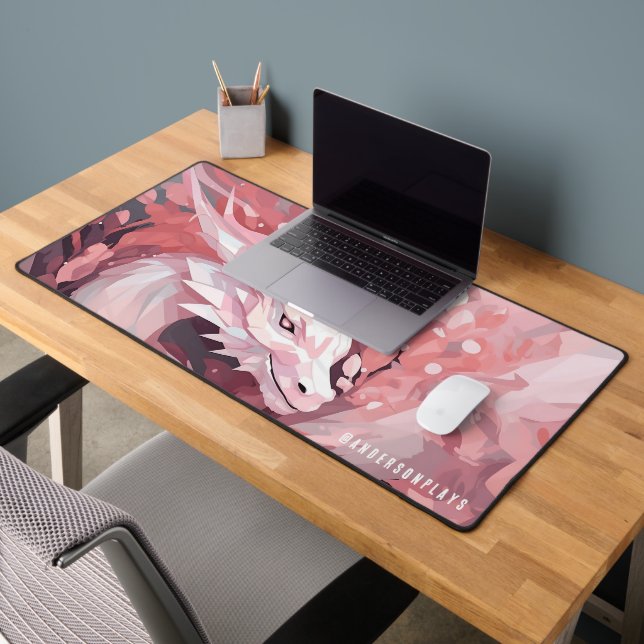 Jeux Pastel Rose Dragon Personnalisé Moderne (Bureau 2)