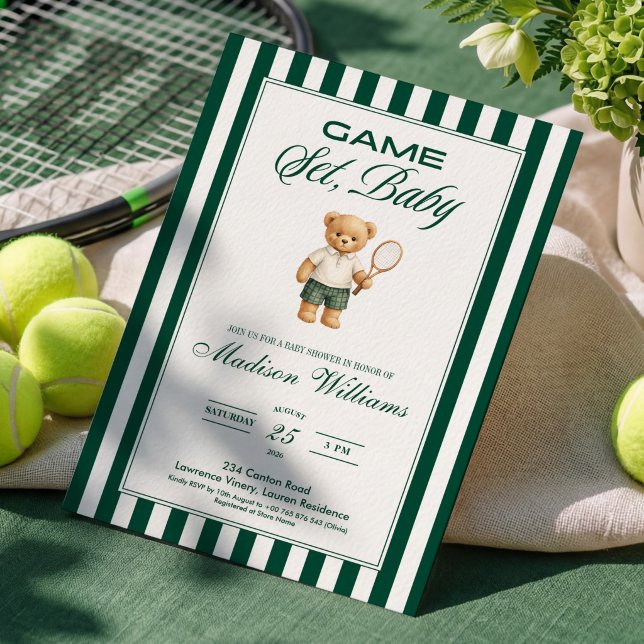 JEUX, SET, BÉBÉ Invitation à la Baby Shower de Ten (Créateur téléchargé)