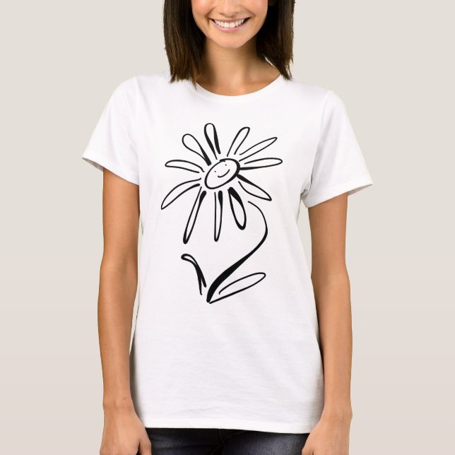 JEUX T-shirt féminin FLEURS (Devant)